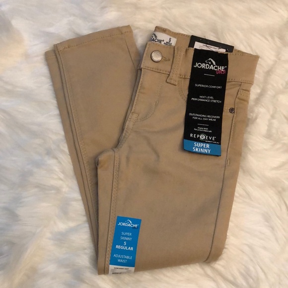 NWT Girl's Jordache Super Skinny Khaki Type Pants - Picture 1 of 12